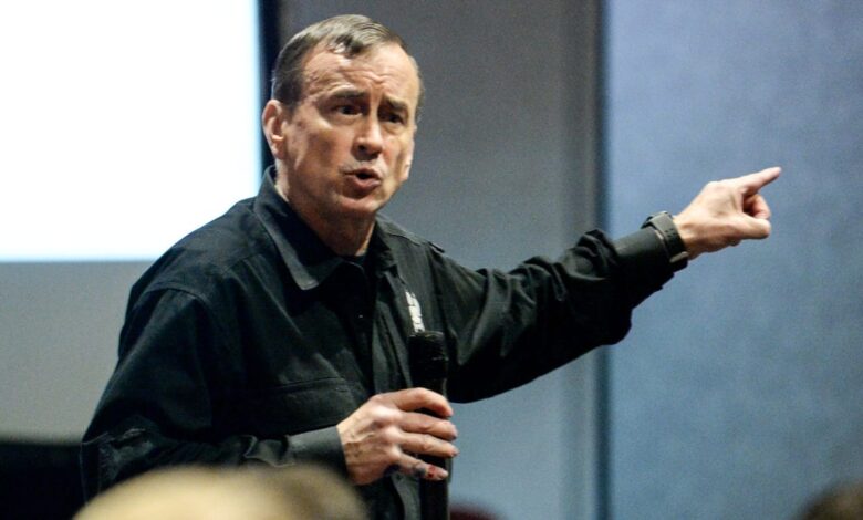 Protesters rally against ‘killology’ police trainer event