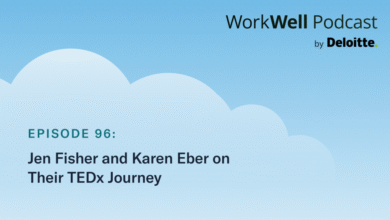 The WorkWell Podcast with Jen Fisher: Karen Eber and Jen Discuss How to Give a Powerful Speech